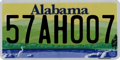 AL license plate 57AH007