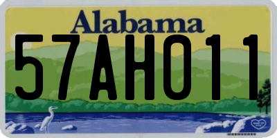 AL license plate 57AH011