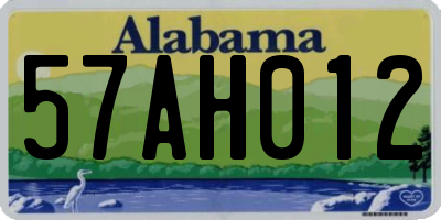 AL license plate 57AH012