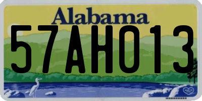 AL license plate 57AH013