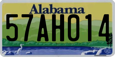 AL license plate 57AH014