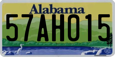 AL license plate 57AH015