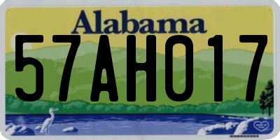 AL license plate 57AH017