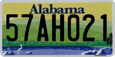 AL license plate 57AH021