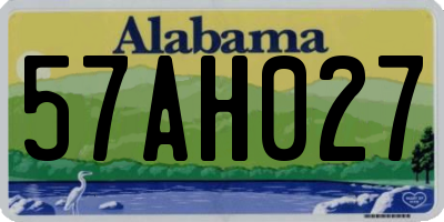 AL license plate 57AH027