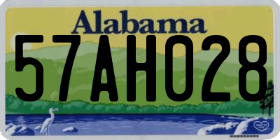 AL license plate 57AH028