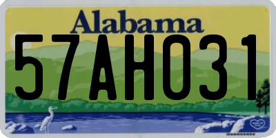 AL license plate 57AH031