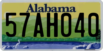 AL license plate 57AH040