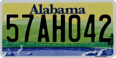 AL license plate 57AH042