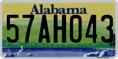AL license plate 57AH043