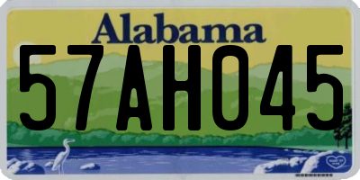 AL license plate 57AH045
