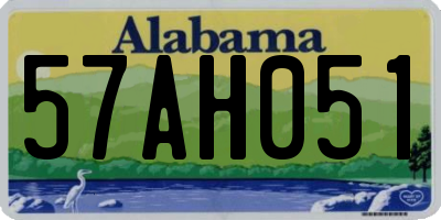 AL license plate 57AH051