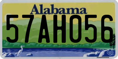 AL license plate 57AH056