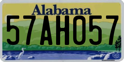 AL license plate 57AH057