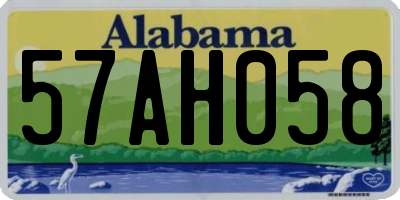 AL license plate 57AH058
