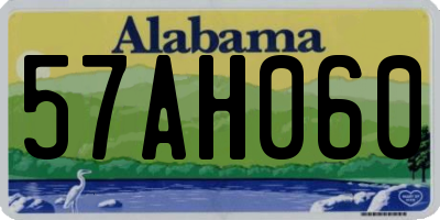 AL license plate 57AH060