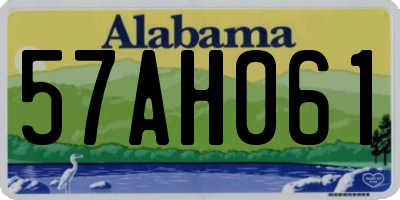 AL license plate 57AH061