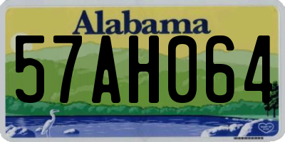 AL license plate 57AH064