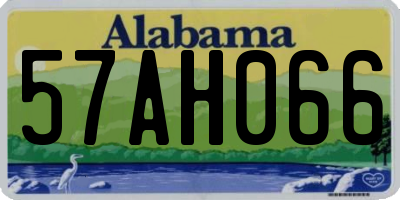 AL license plate 57AH066