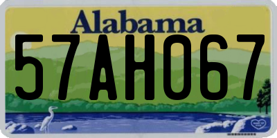 AL license plate 57AH067