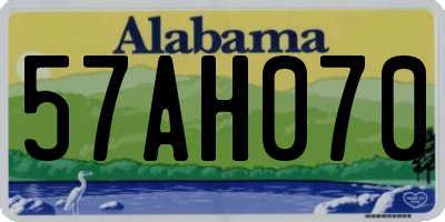 AL license plate 57AH070