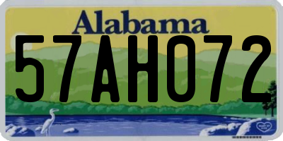 AL license plate 57AH072