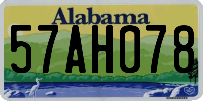AL license plate 57AH078