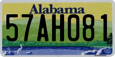 AL license plate 57AH081