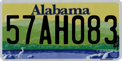 AL license plate 57AH083