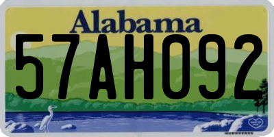 AL license plate 57AH092