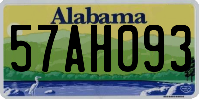 AL license plate 57AH093