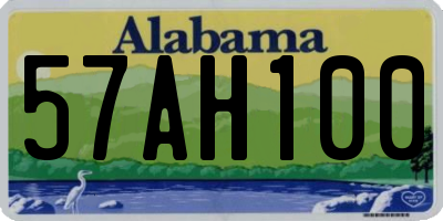 AL license plate 57AH100