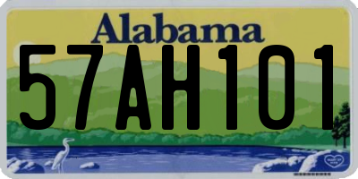 AL license plate 57AH101