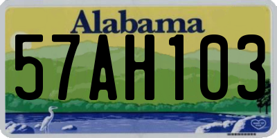 AL license plate 57AH103