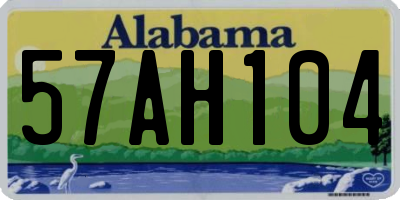 AL license plate 57AH104