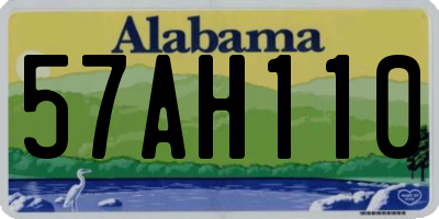 AL license plate 57AH110
