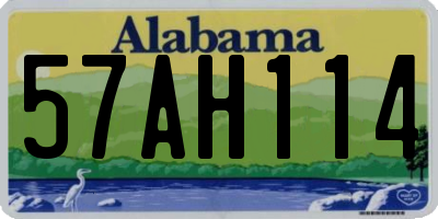 AL license plate 57AH114