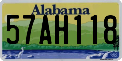 AL license plate 57AH118