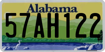 AL license plate 57AH122