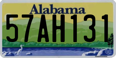 AL license plate 57AH131