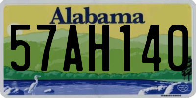 AL license plate 57AH140