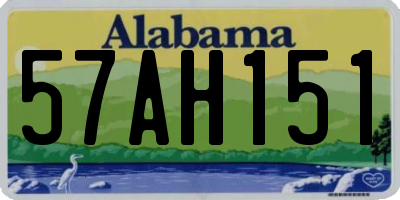AL license plate 57AH151