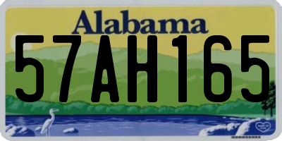 AL license plate 57AH165