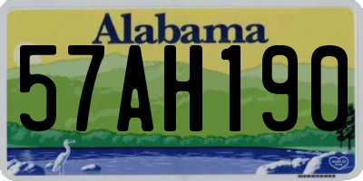AL license plate 57AH190