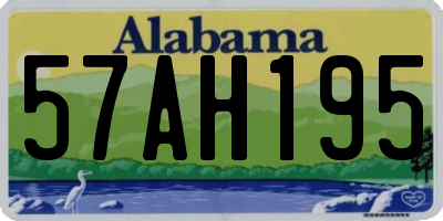 AL license plate 57AH195