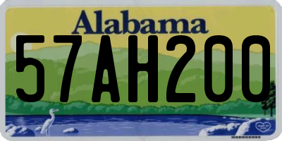 AL license plate 57AH200