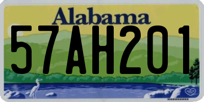 AL license plate 57AH201