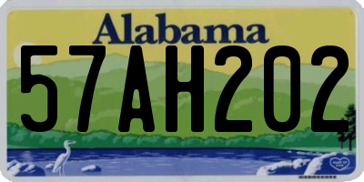AL license plate 57AH202