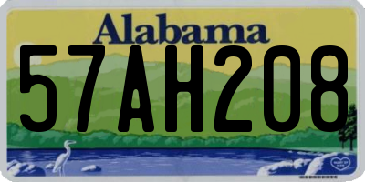 AL license plate 57AH208