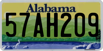 AL license plate 57AH209
